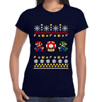 Playera Mario Bros Navidad Algodón Premium #1022