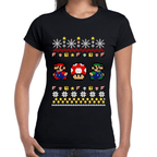 Playera Mario Bros Navidad Algodón Premium #1022