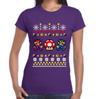 Playera Mario Bros Navidad Algodón Premium #1022
