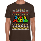 Playera Super Mario Navidad Algodón Premium #1023