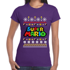 Playera Super Mario Navidad Algodón Premium #1023