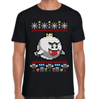 Playera Mario Bros Navidad Rey Boo Algodón Premium #1024