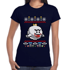Playera Mario Bros Navidad Rey Boo Algodón Premium #1024