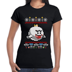 Playera Mario Bros Navidad Rey Boo Algodón Premium #1024