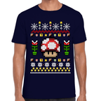 Playera Mario Bros Navidad Toad Algodón Premium #1025
