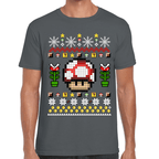 Playera Mario Bros Navidad Toad Algodón Premium #1025