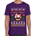 Playera Mario Bros Navidad Toad Algodón Premium #1025