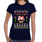 Playera Mario Bros Navidad Toad Algodón Premium #1025