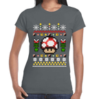 Playera Mario Bros Navidad Toad Algodón Premium #1025