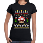 Playera Mario Bros Navidad Toad Algodón Premium #1025