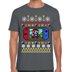 Playera Mario Bros Navidad Algodón Premium #1026