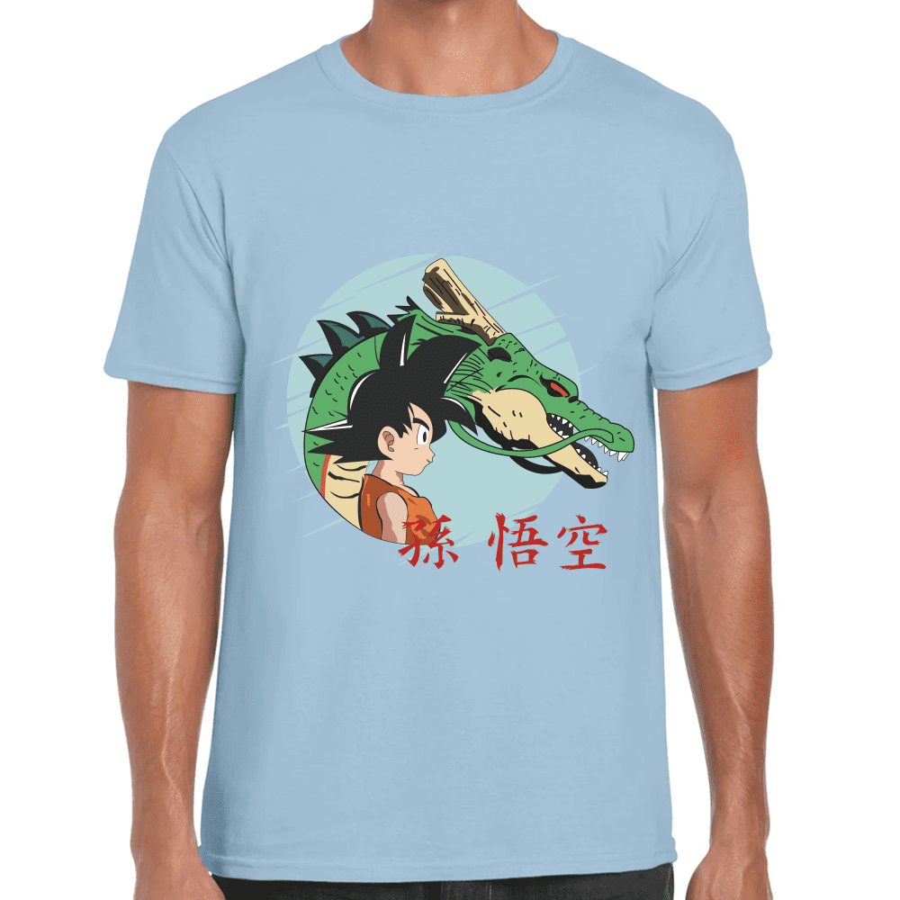 Playera Dragon Ball Goku Y Shenro Algodón Premium #1029