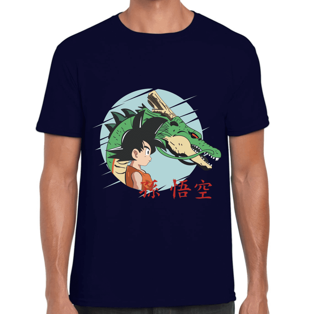 Playera Dragon Ball Goku Y Shenro Algodón Premium #1029