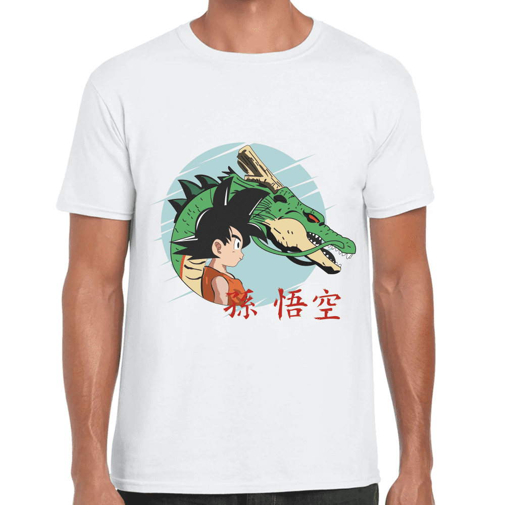 Playera Dragon Ball Goku Y Shenro Algodón Premium #1029
