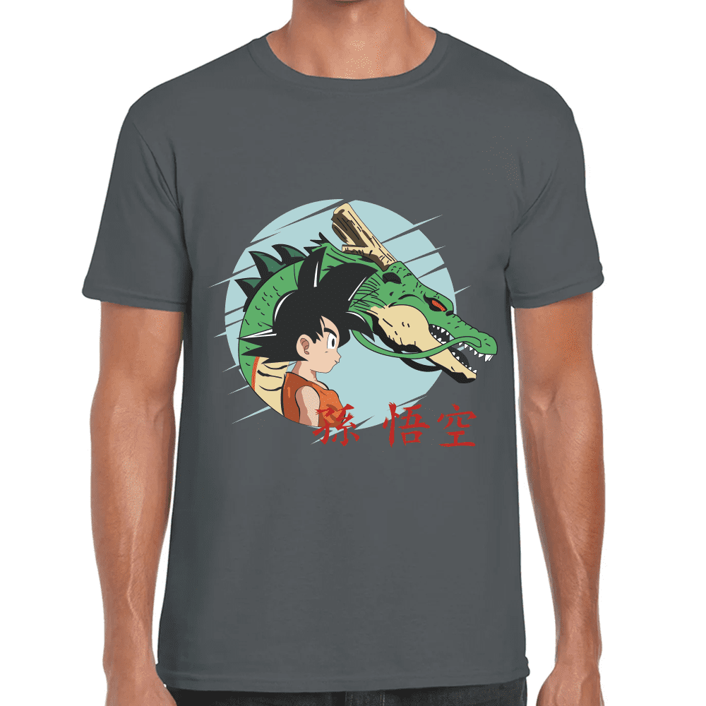 Playera Dragon Ball Goku Y Shenro Algodón Premium #1029