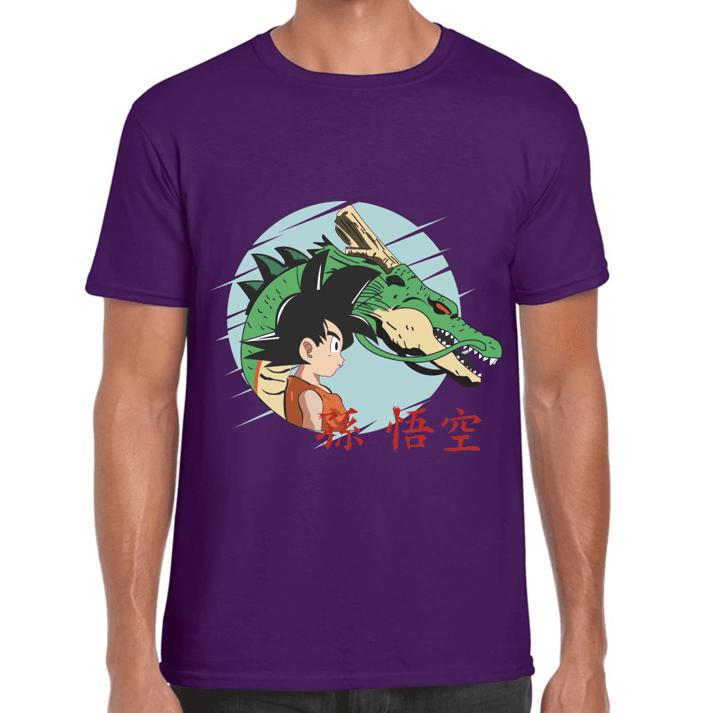 Playera Dragon Ball Goku Y Shenro Algodón Premium #1029