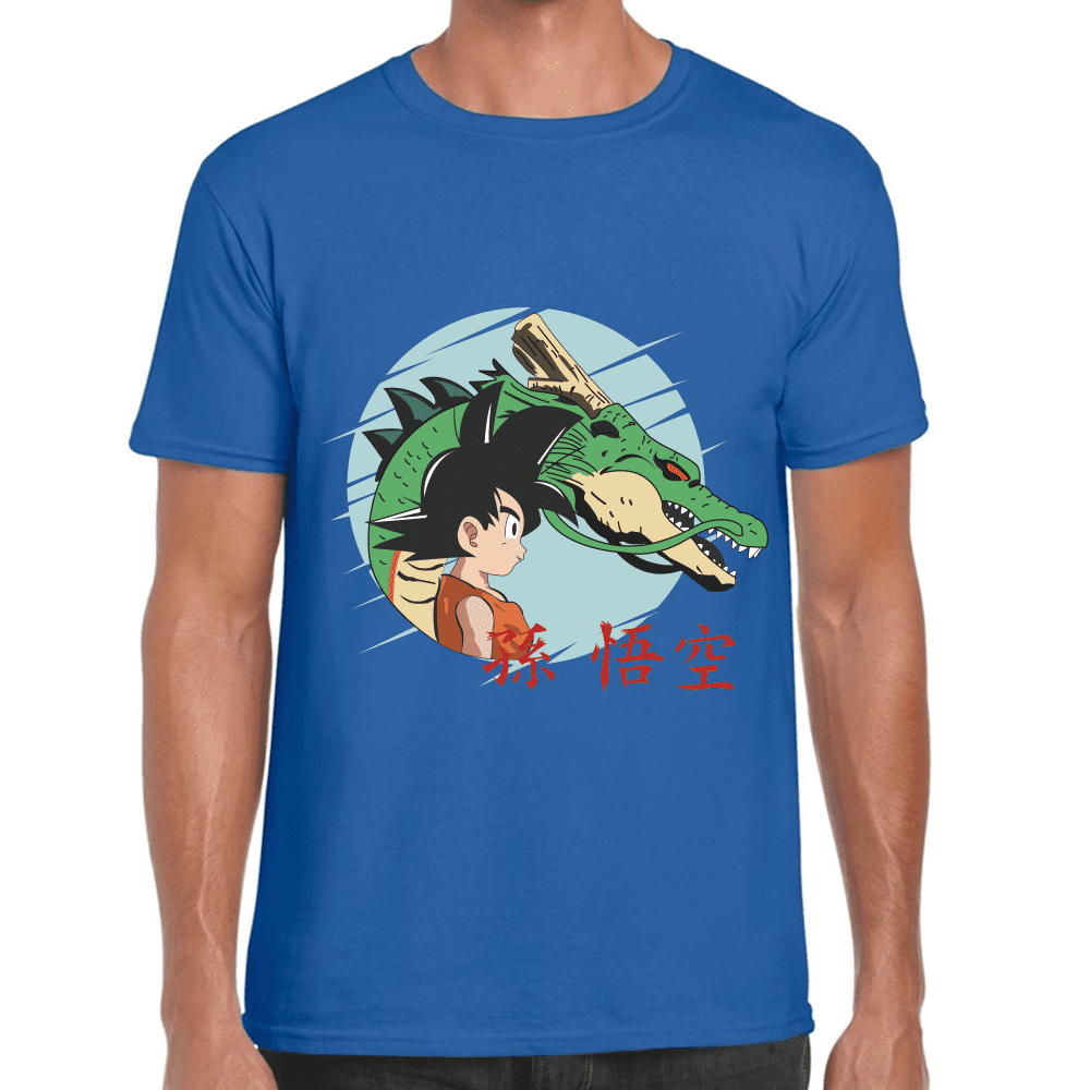 Playera Dragon Ball Goku Y Shenro Algodón Premium #1029