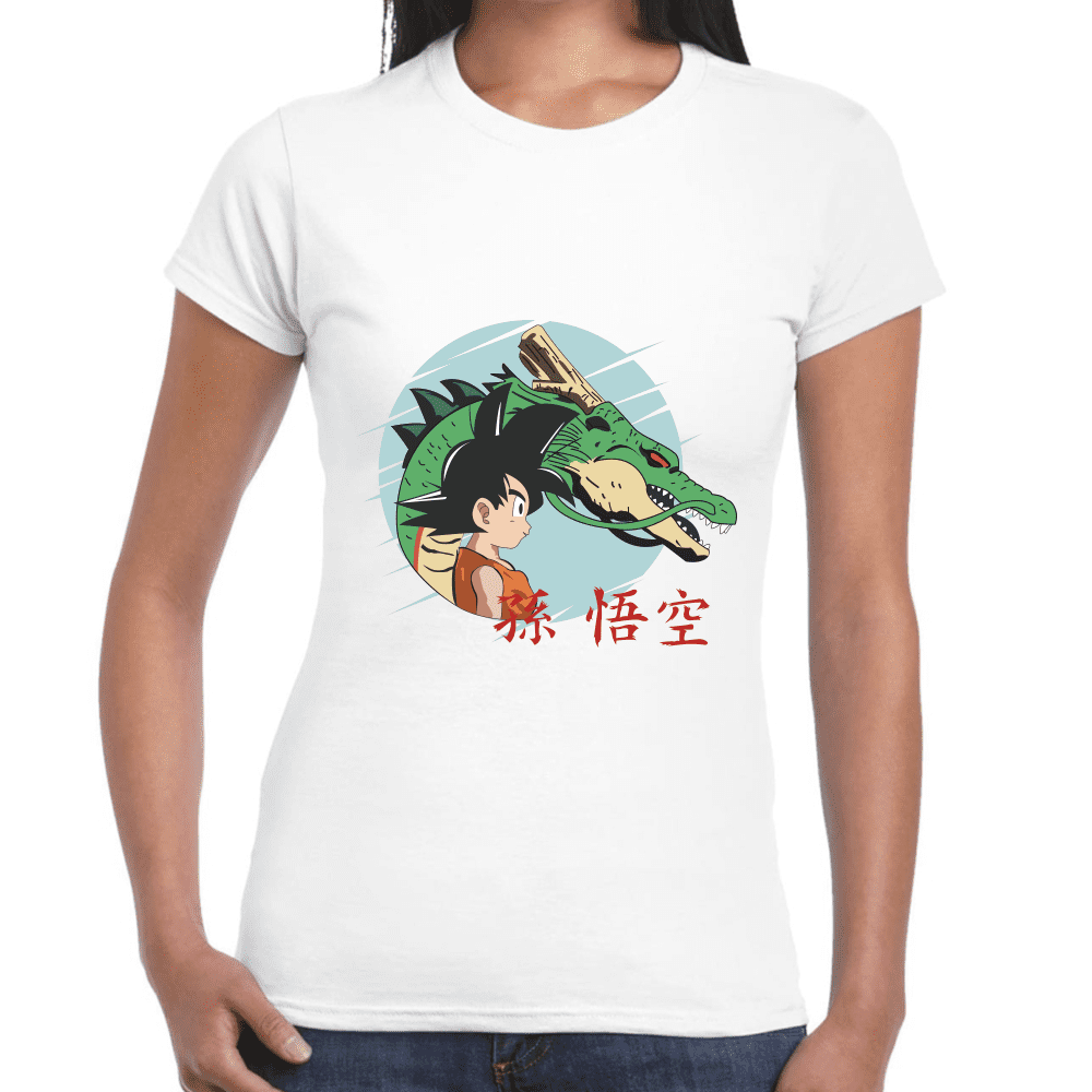 Playera Dragon Ball Goku Y Shenro Algodón Premium #1029