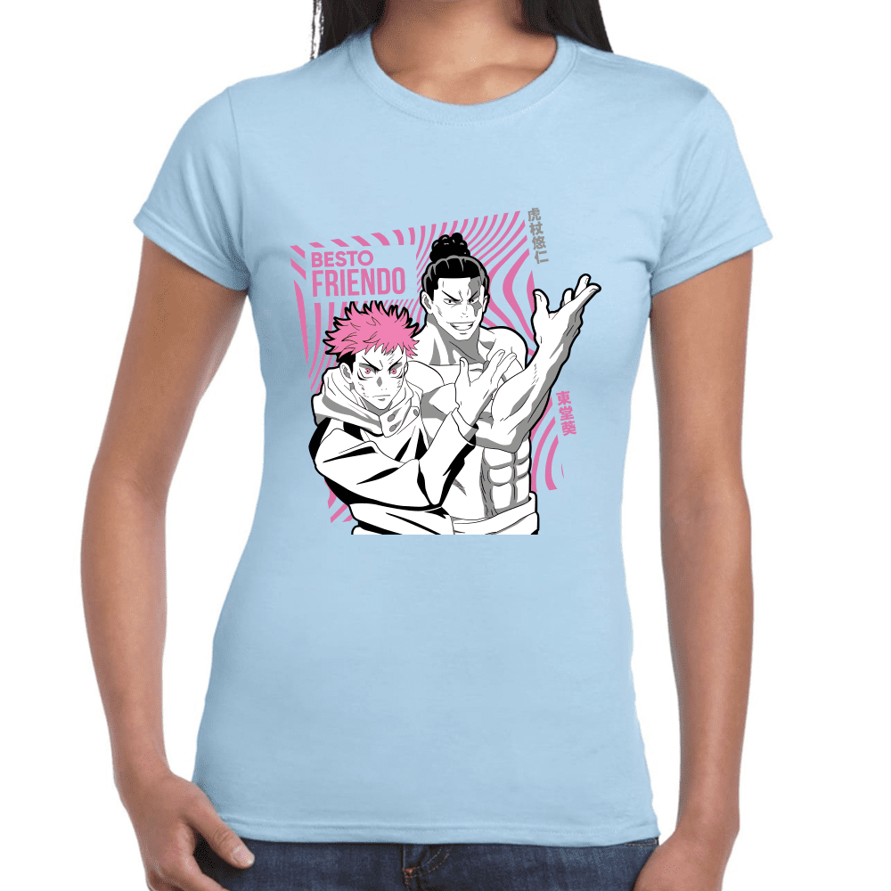 Playera Jujutsu Kaisen Itadori Y Aoi Toda Algodón Premium #1040