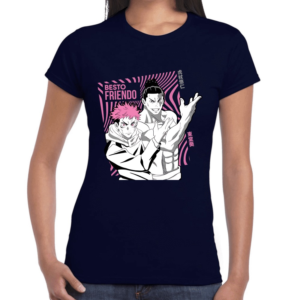 Playera Jujutsu Kaisen Itadori Y Aoi Toda Algodón Premium #1040