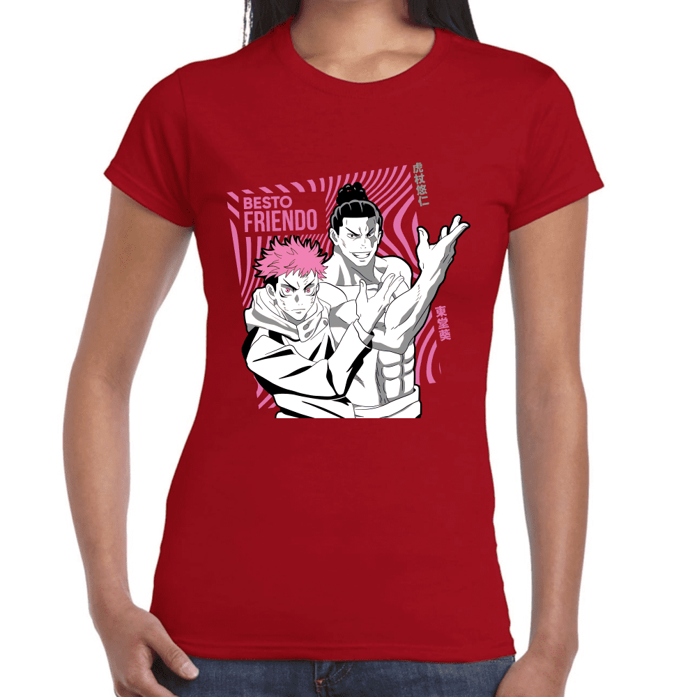 Playera Jujutsu Kaisen Itadori Y Aoi Toda Algodón Premium #1040