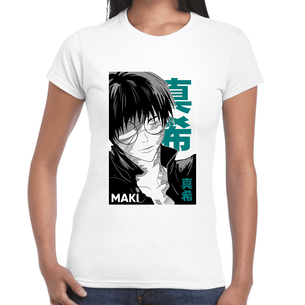 Playera Jujutsu Kaisen Maki Zenin Algodón Premium #1043 Imagen secundaria del producto