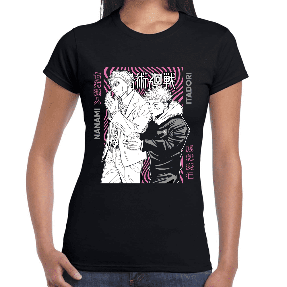 Playera Jujutsu Kaisen Itadori Y Kento Nanami Algodón Premium #1045