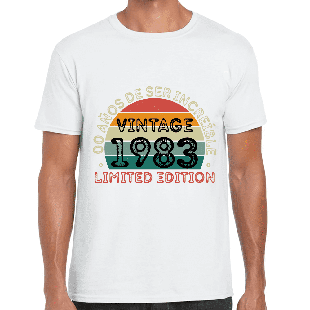Playera Feliz Cumpleaños Años De Ser Increible Limited Edition  Algodón Premium #1063