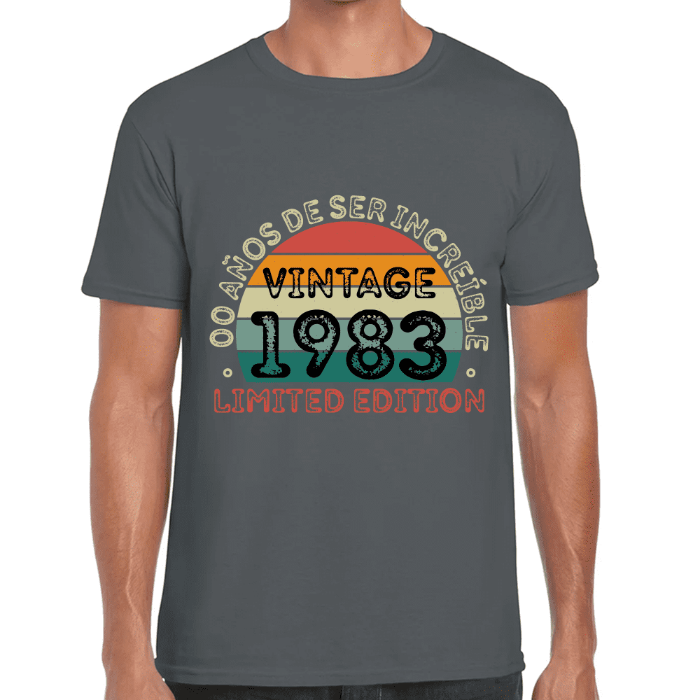 Playera Feliz Cumpleaños Años De Ser Increible Limited Edition  Algodón Premium #1063