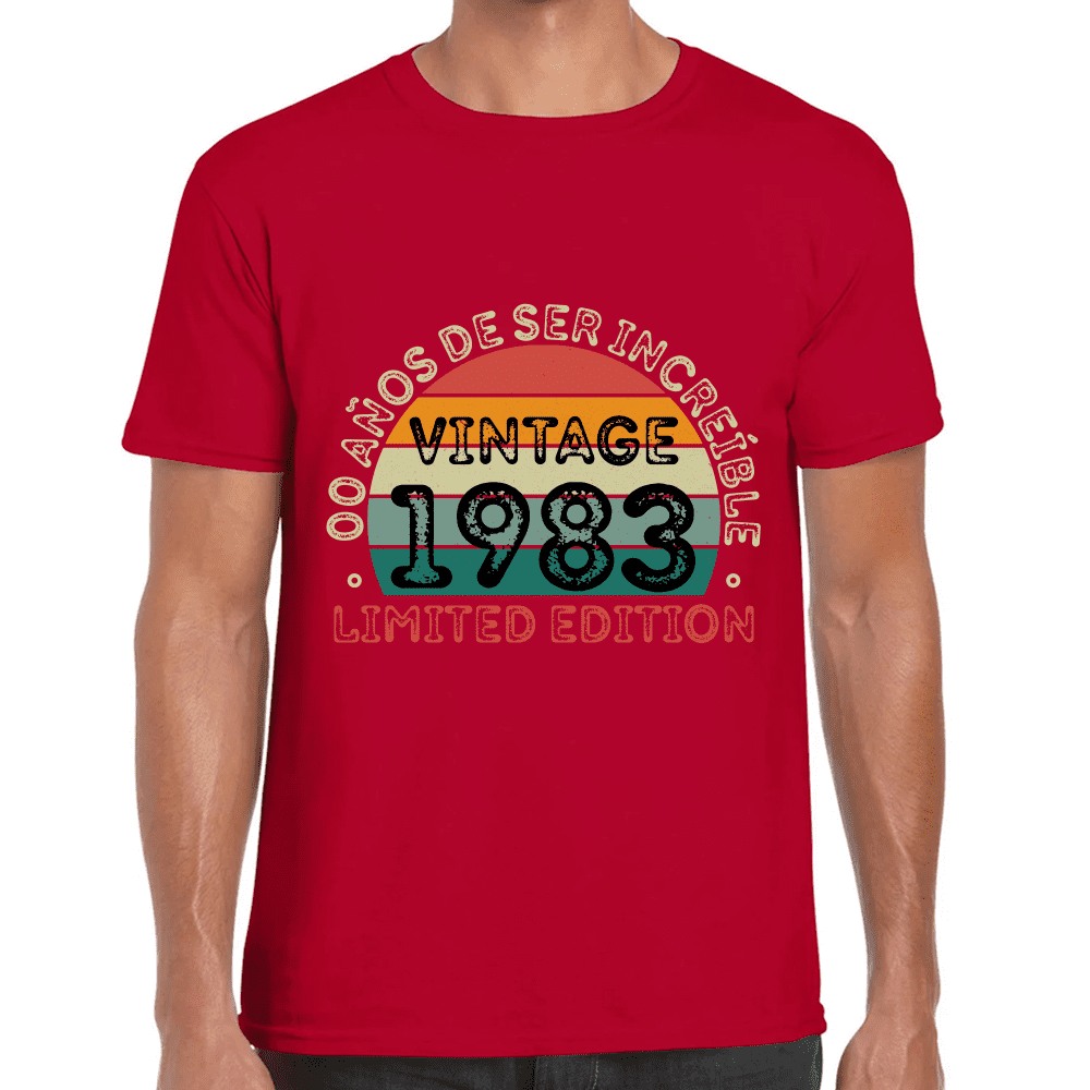 Playera Feliz Cumpleaños Años De Ser Increible Limited Edition  Algodón Premium #1063