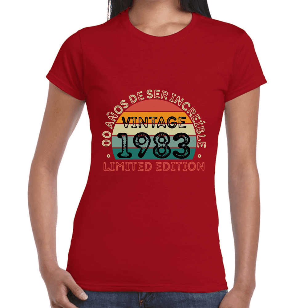 Playera Feliz Cumpleaños Años De Ser Increible Limited Edition  Algodón Premium #1063