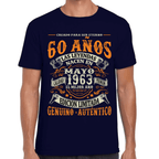 Playera Feliz Cumpleaños Años Genuino Y Autentico Algodón Premium #1064
