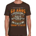Playera Feliz Cumpleaños Años Genuino Y Autentico Algodón Premium #1064