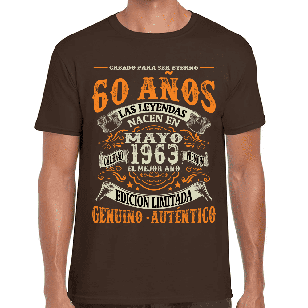 Playera Feliz Cumpleaños Años Genuino Y Autentico Algodón Premium #1064