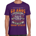 Playera Feliz Cumpleaños Años Genuino Y Autentico Algodón Premium #1064