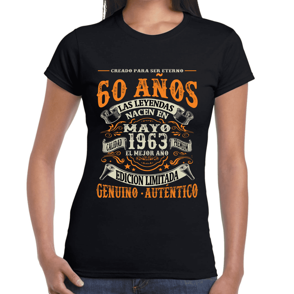 Playera Feliz Cumpleaños Años Genuino Y Autentico Algodón Premium #1064 Imagen secundaria del producto
