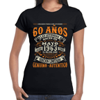 Playera Feliz Cumpleaños Años Genuino Y Autentico Algodón Premium #1064