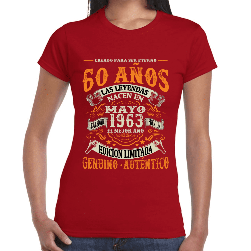 Playera Feliz Cumpleaños Años Genuino Y Autentico Algodón Premium #1064