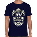 Playera Feliz Cumpleaños Años Siendo Increíble Algodón Premium #1066