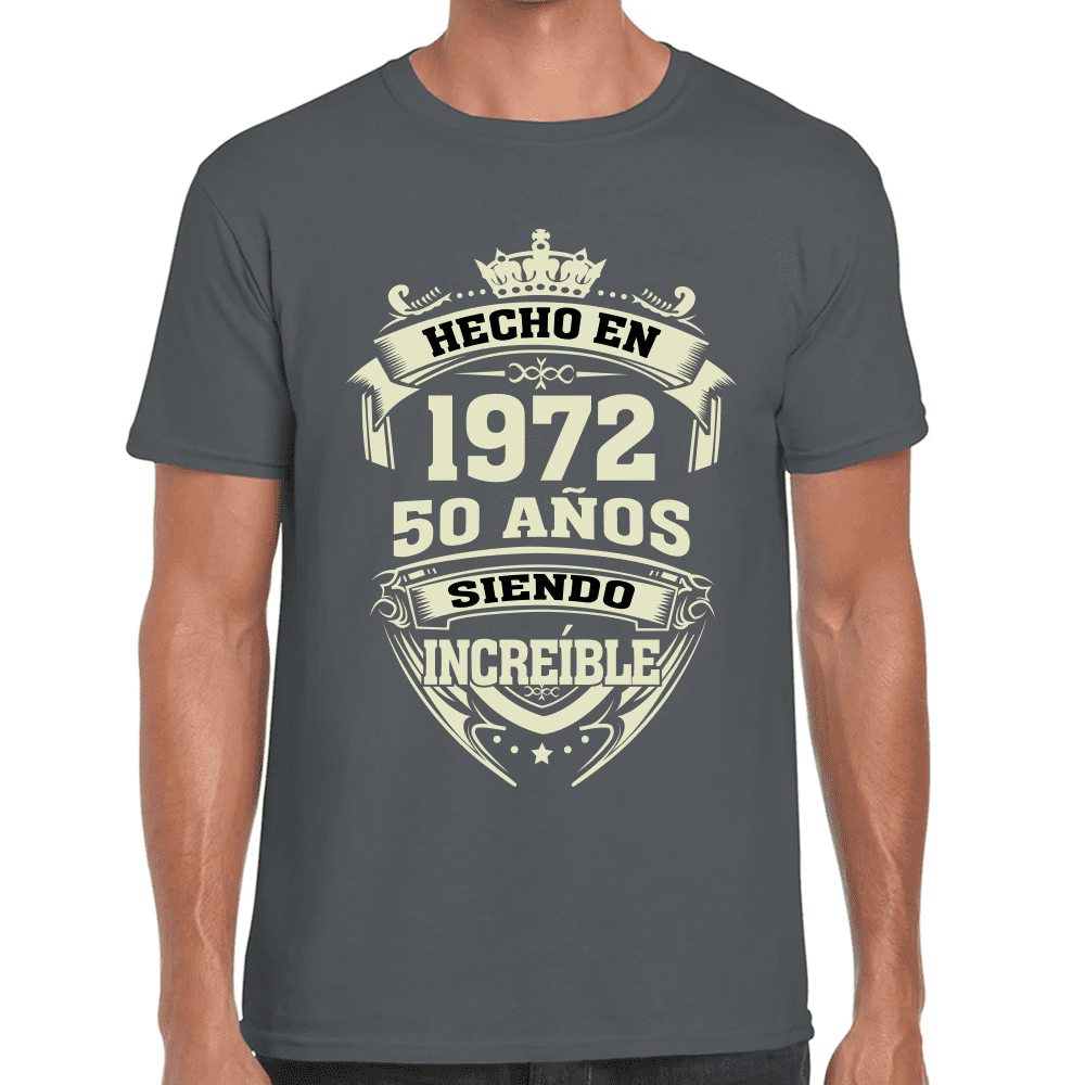 Playera Feliz Cumpleaños Años Siendo Increíble Algodón Premium #1066