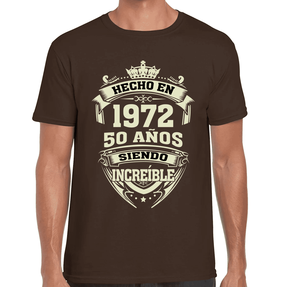 Playera Feliz Cumpleaños Años Siendo Increíble Algodón Premium #1066