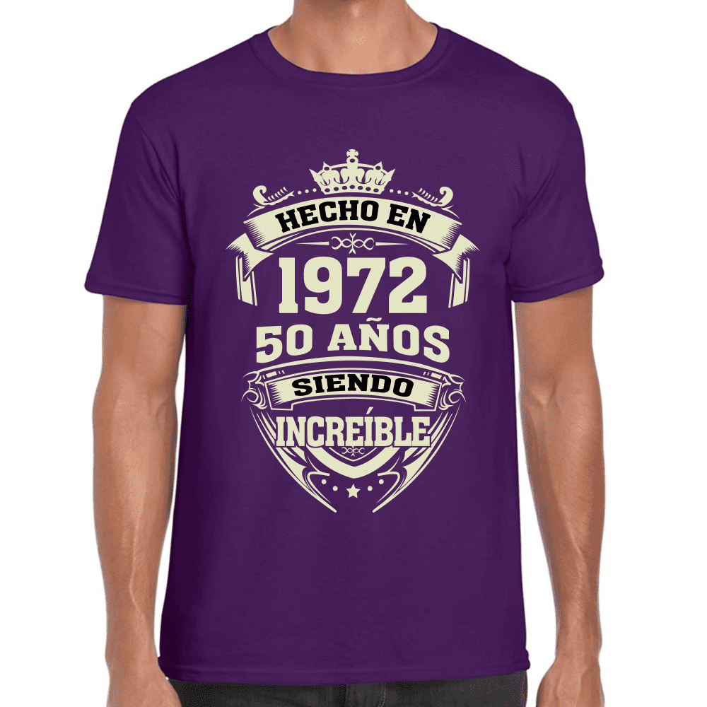 Playera Feliz Cumpleaños Años Siendo Increíble Algodón Premium #1066