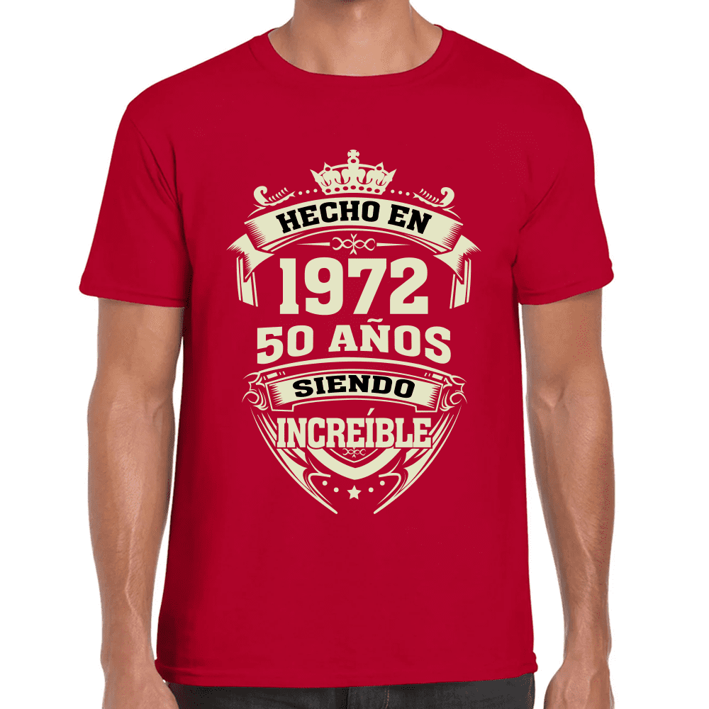 Playera Feliz Cumpleaños Años Siendo Increíble Algodón Premium #1066