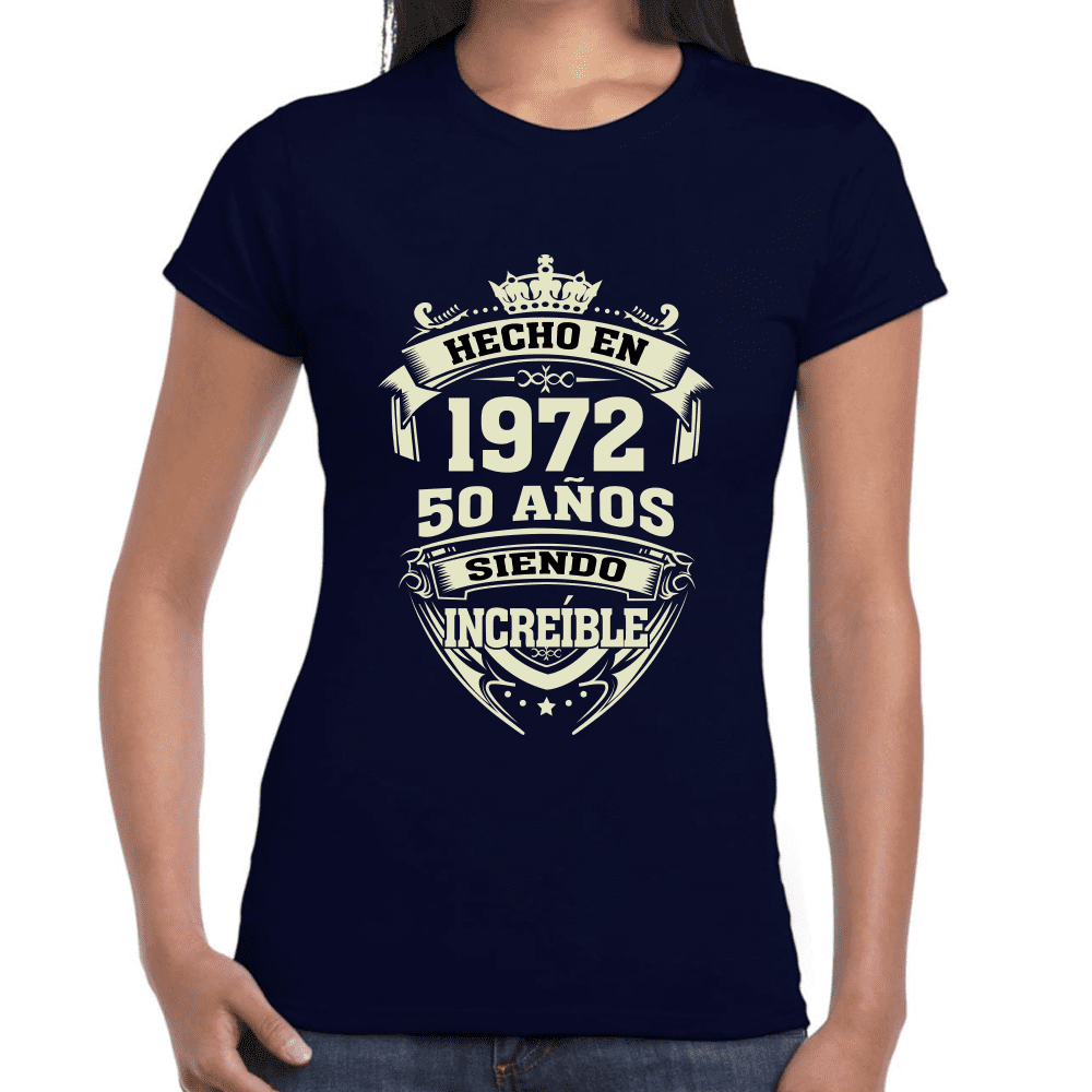 Playera Feliz Cumpleaños Años Siendo Increíble Algodón Premium #1066