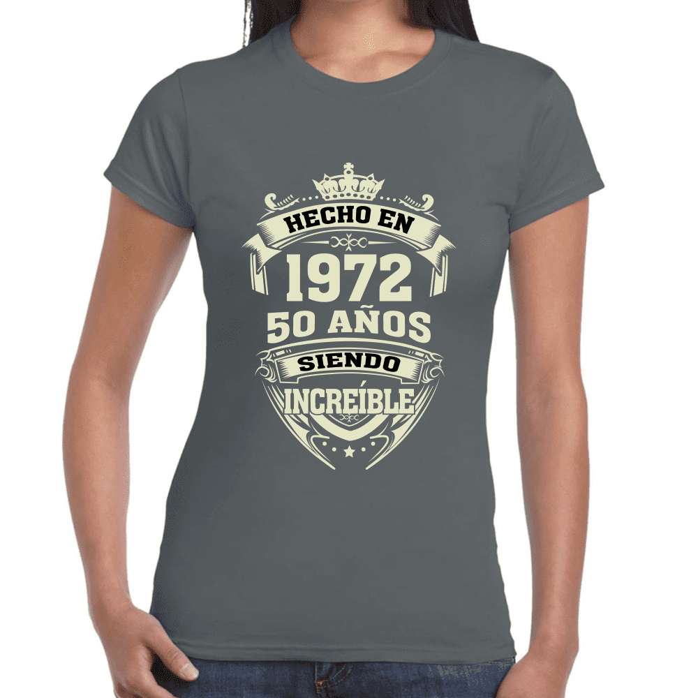 Playera Feliz Cumpleaños Años Siendo Increíble Algodón Premium #1066