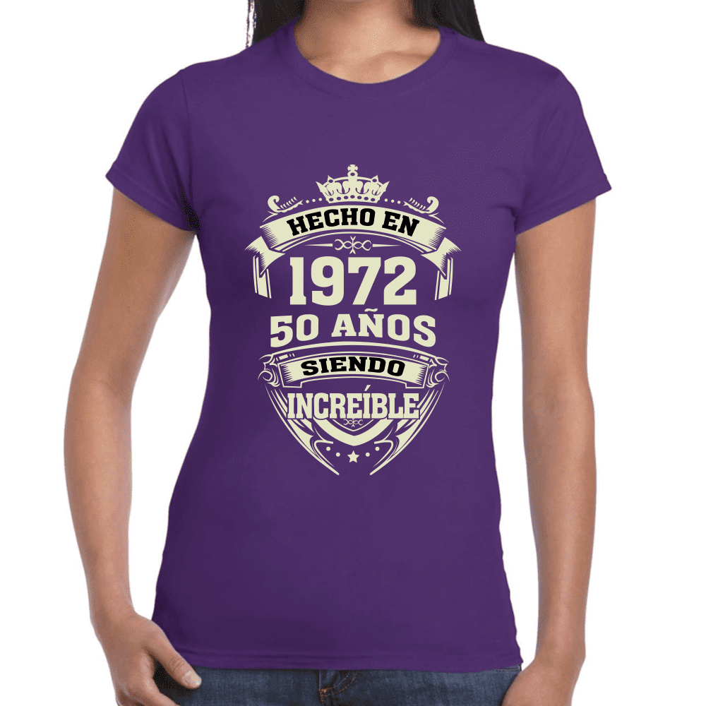 Playera Feliz Cumpleaños Años Siendo Increíble Algodón Premium #1066