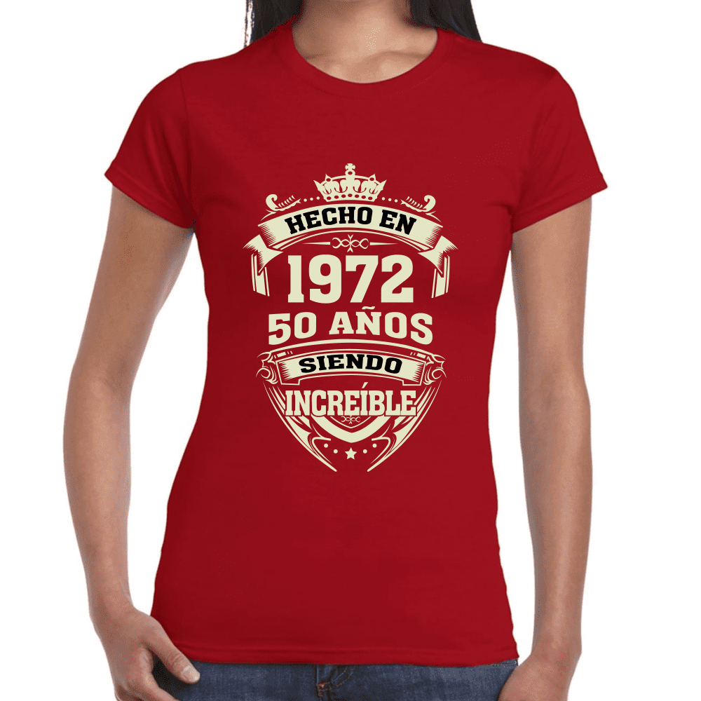 Playera Feliz Cumpleaños Años Siendo Increíble Algodón Premium #1066