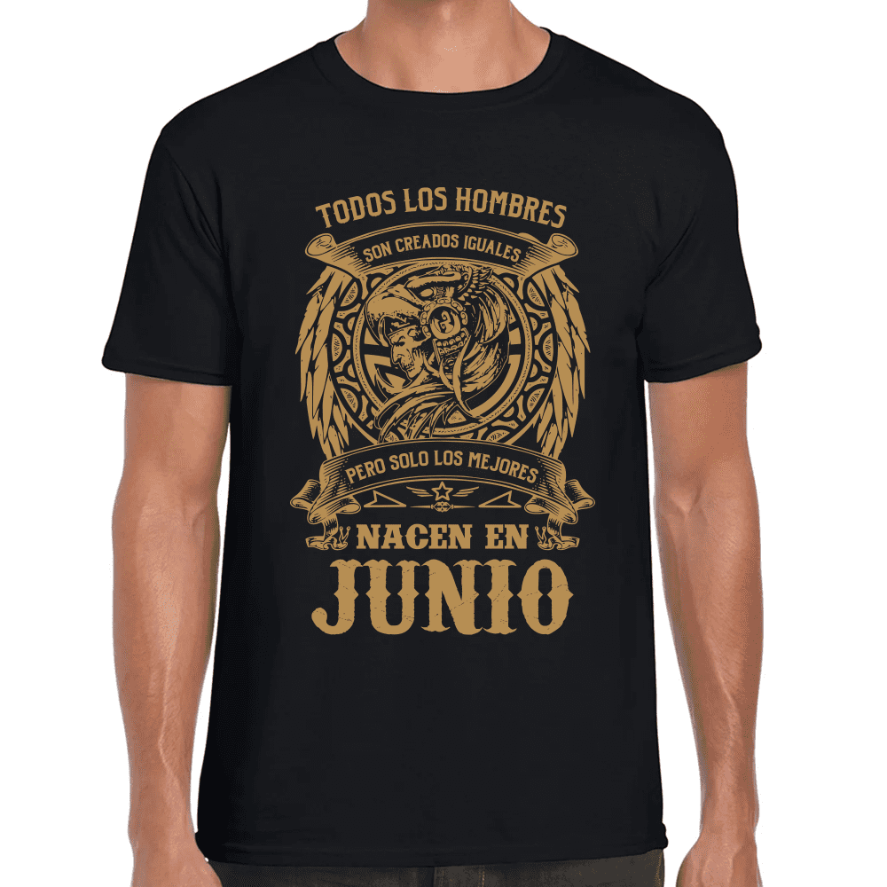 Playera Feliz Cumpleaños Años Los Mejores Nacen En Algodón Premium #1068 Imagen principal del producto