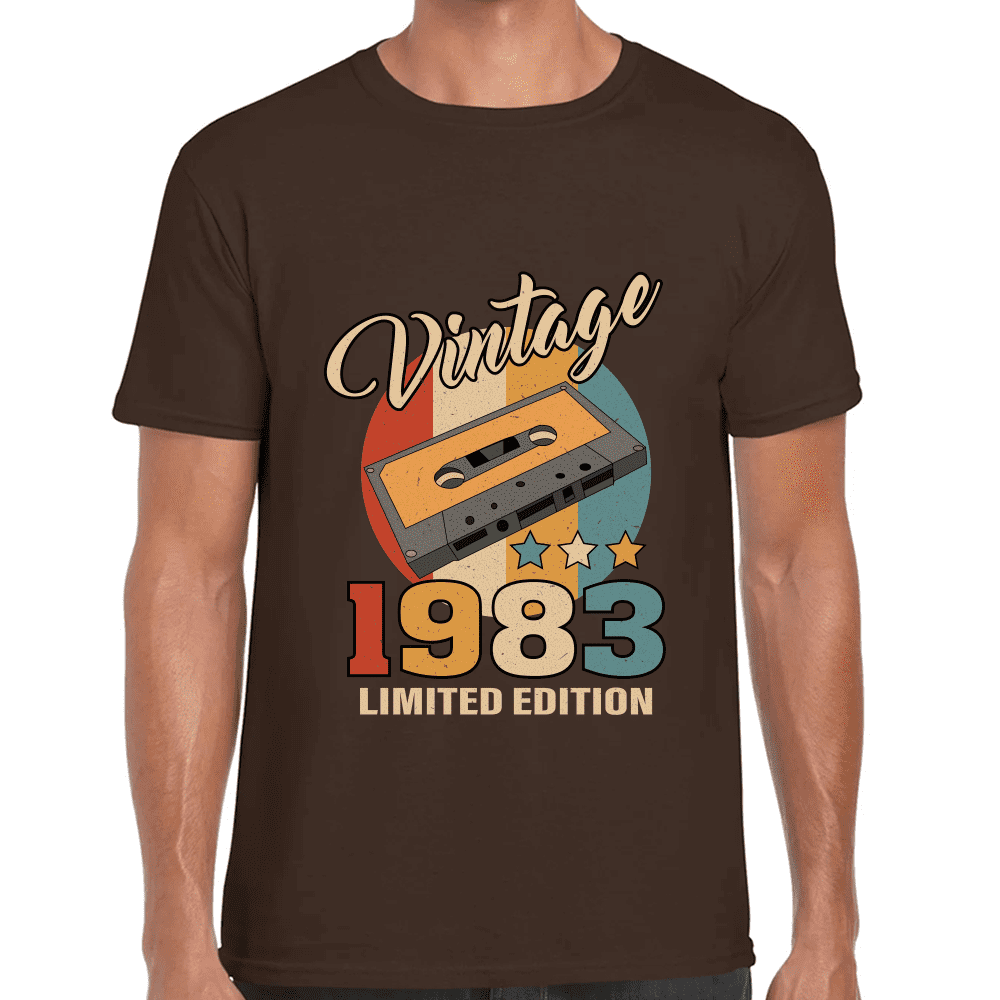 Playera Feliz Cumpleaños Años Vintage Algodón Premium #1069