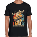 Playera Feliz Cumpleaños Años Vintage Algodón Premium #1069
